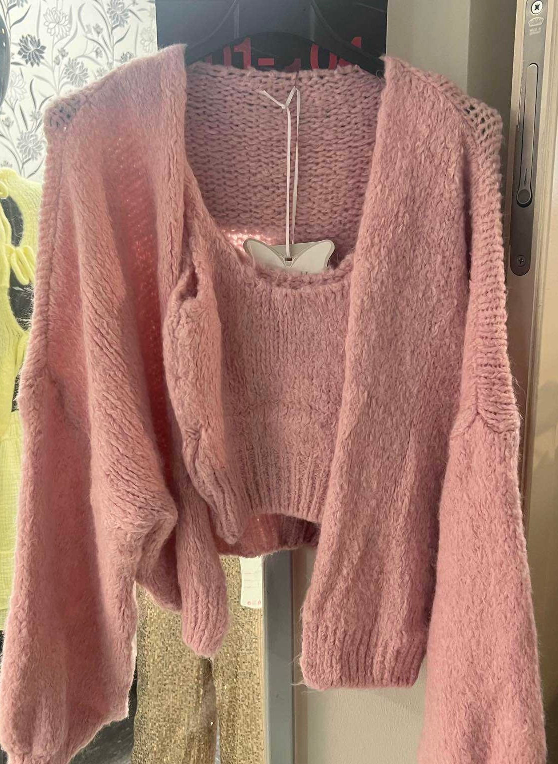 Strick-Set mit Crop Top