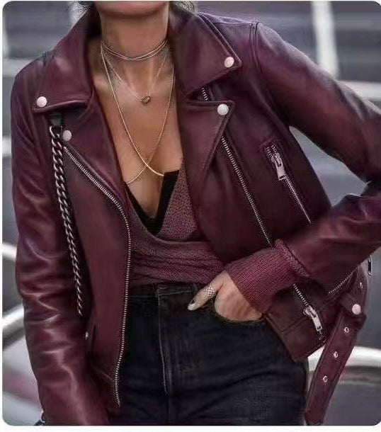 🖤 Bikerjacke „Urban Chic“ – lässiger Lederlook mit Stil
