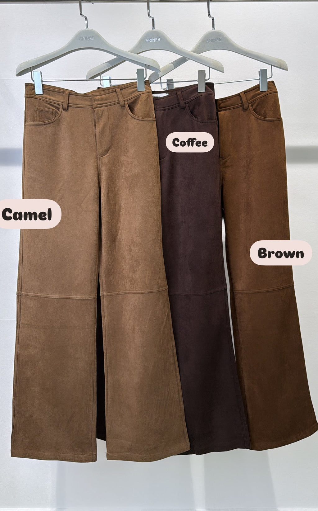 Kunstwildlederhose mit weitem Bein – modern & zeitlos