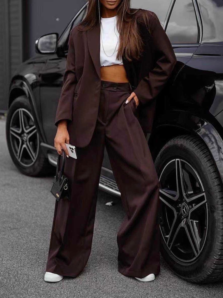 🤎 Lässiger Chic Zweiteiler in Schokobraun